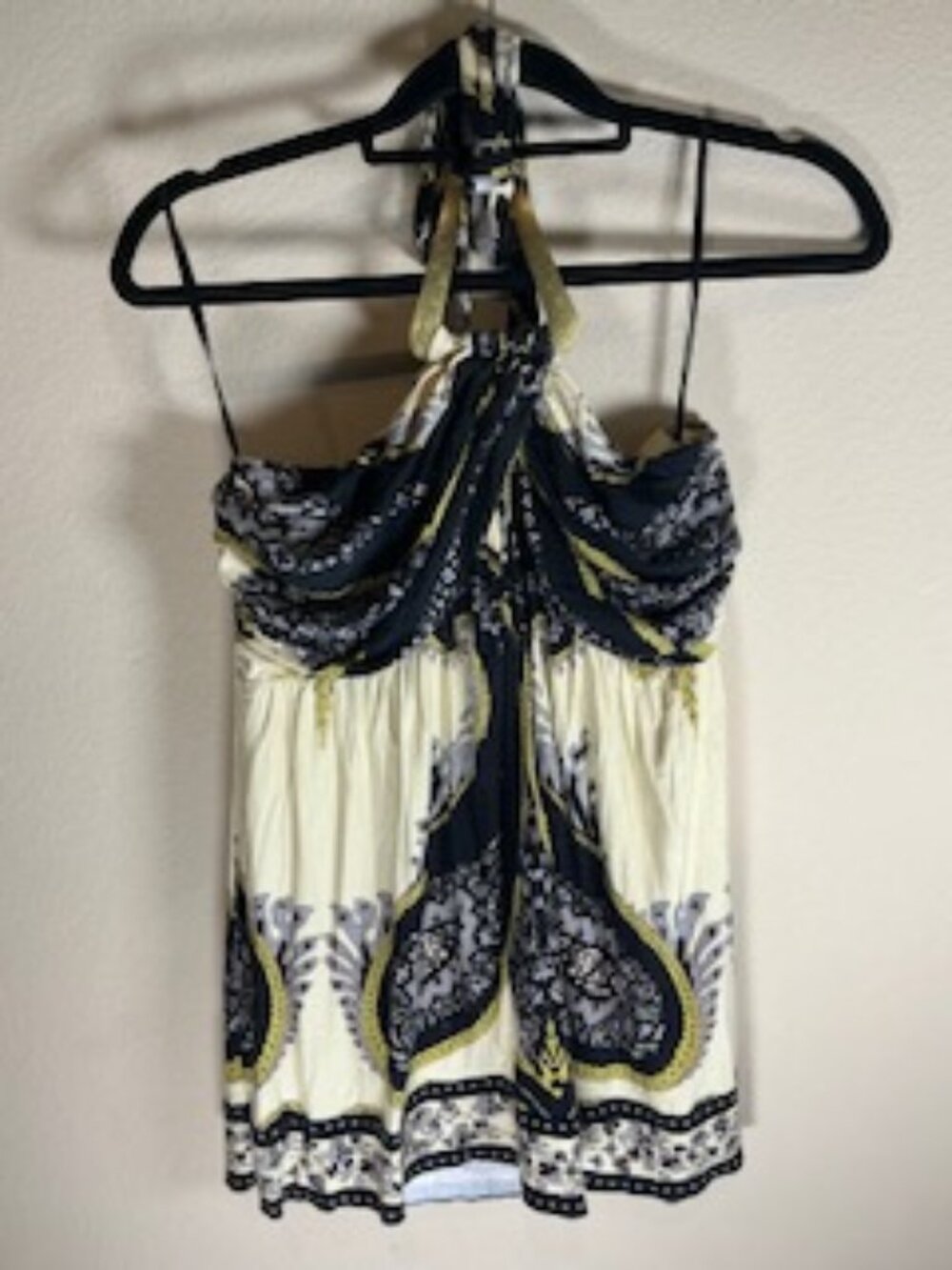 Boston Proper Women's Halter Top with metallic Detail, size L